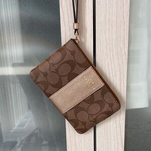 Coach Wristlet Class C Coated Canvas